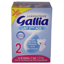 Gallia Lait 2ème AGE, 3 sachets   - De 6 mois à 1 an