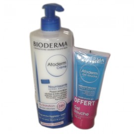 Bioderma Atoderm Crème parfumé Nourrissante hydratation 24 H + offert Gel douche